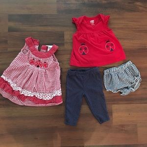 3-6 months ladybug outfits - carters and crown ivy